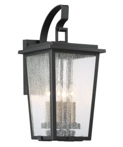 Cantebury 4 Light 20" Tall Outdoor Wall Sconce with Clear Seeded Glass
